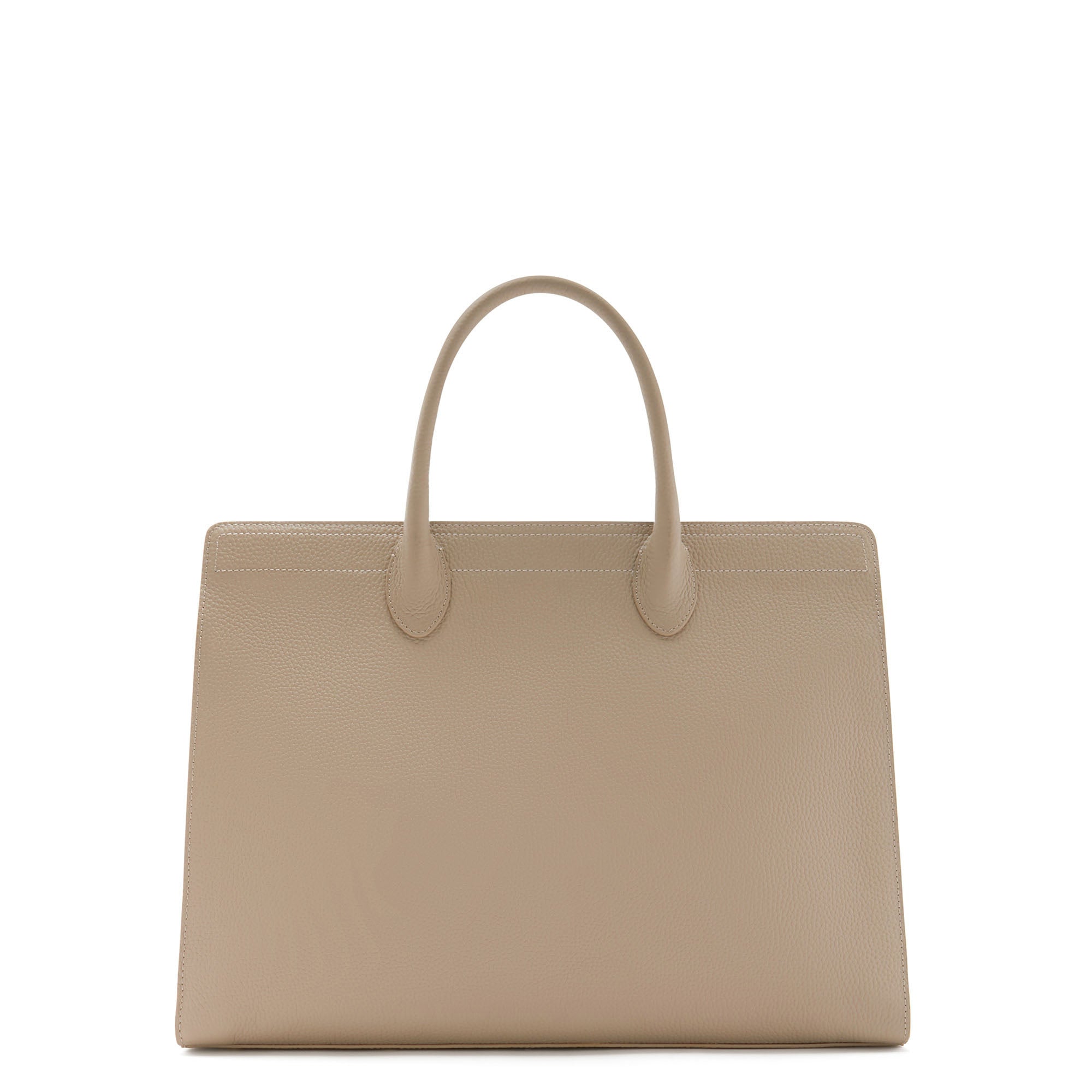 Cadeau d'Isabel taupe calfskin leather handbag and wallet set
