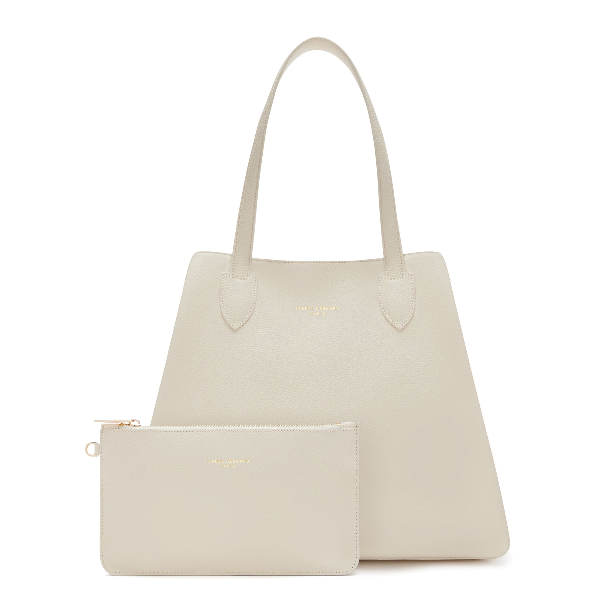 Honoré Francine cream calfskin leather shopper