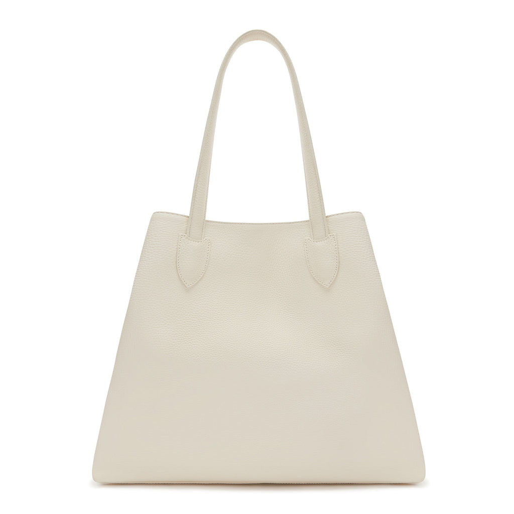 Honoré Francine cream calfskin leather shopper