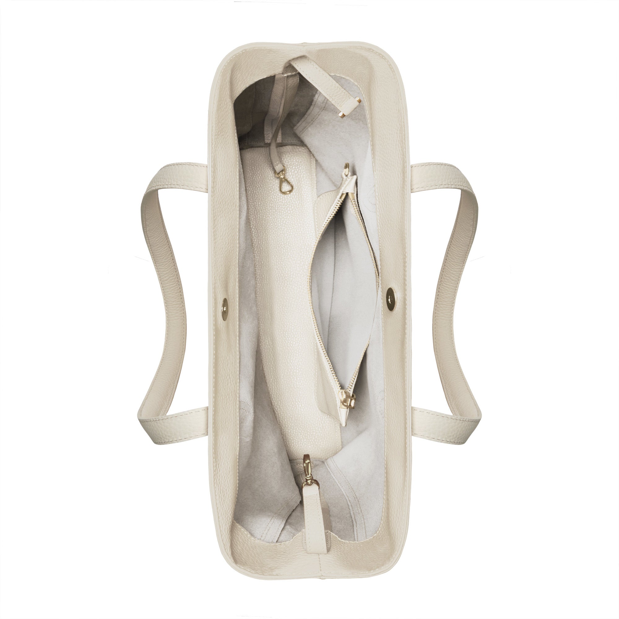 Honoré Francine cream calfskin leather shopper