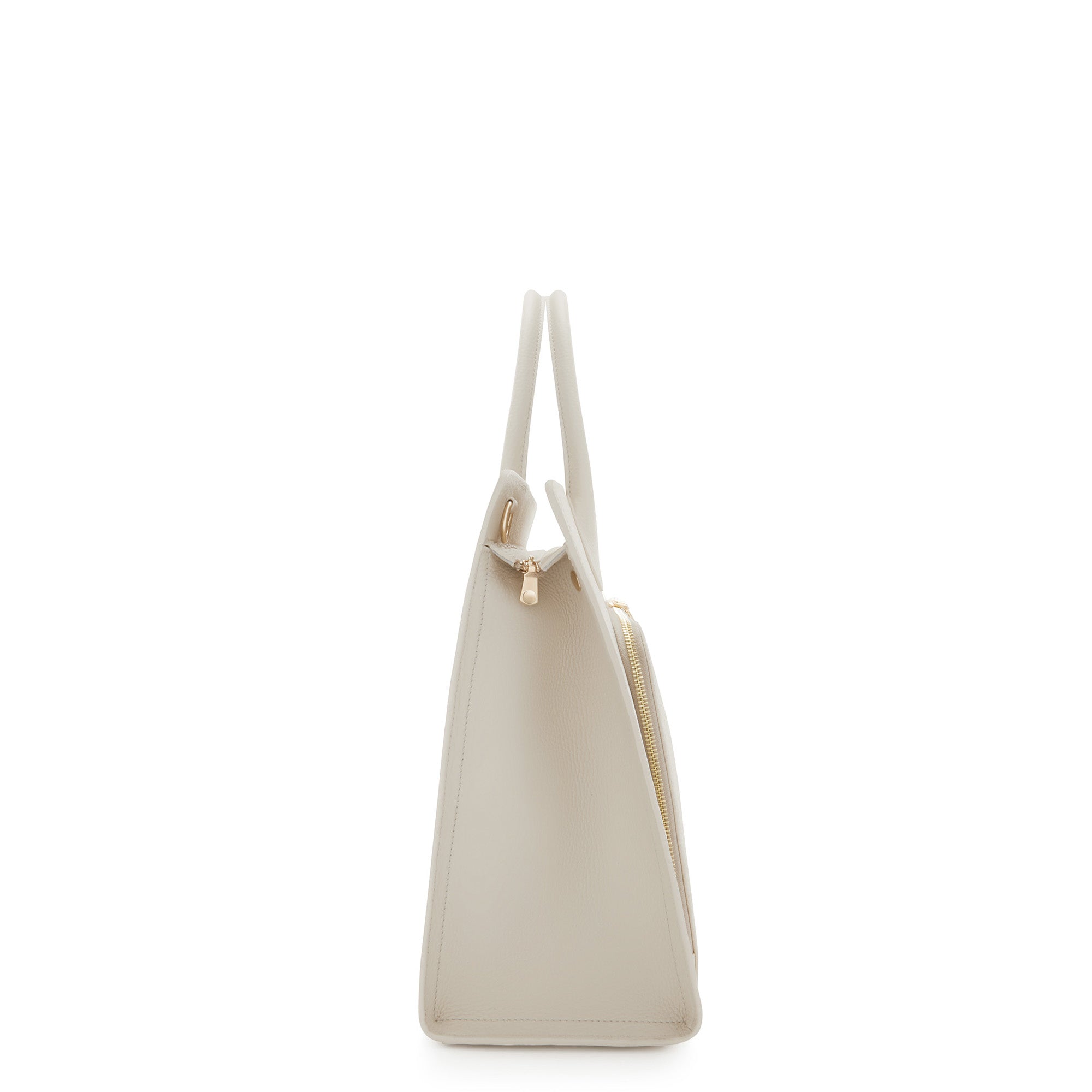 Honoré Nadine cream calfskin leather handbag with 16.4 inch laptop pocket