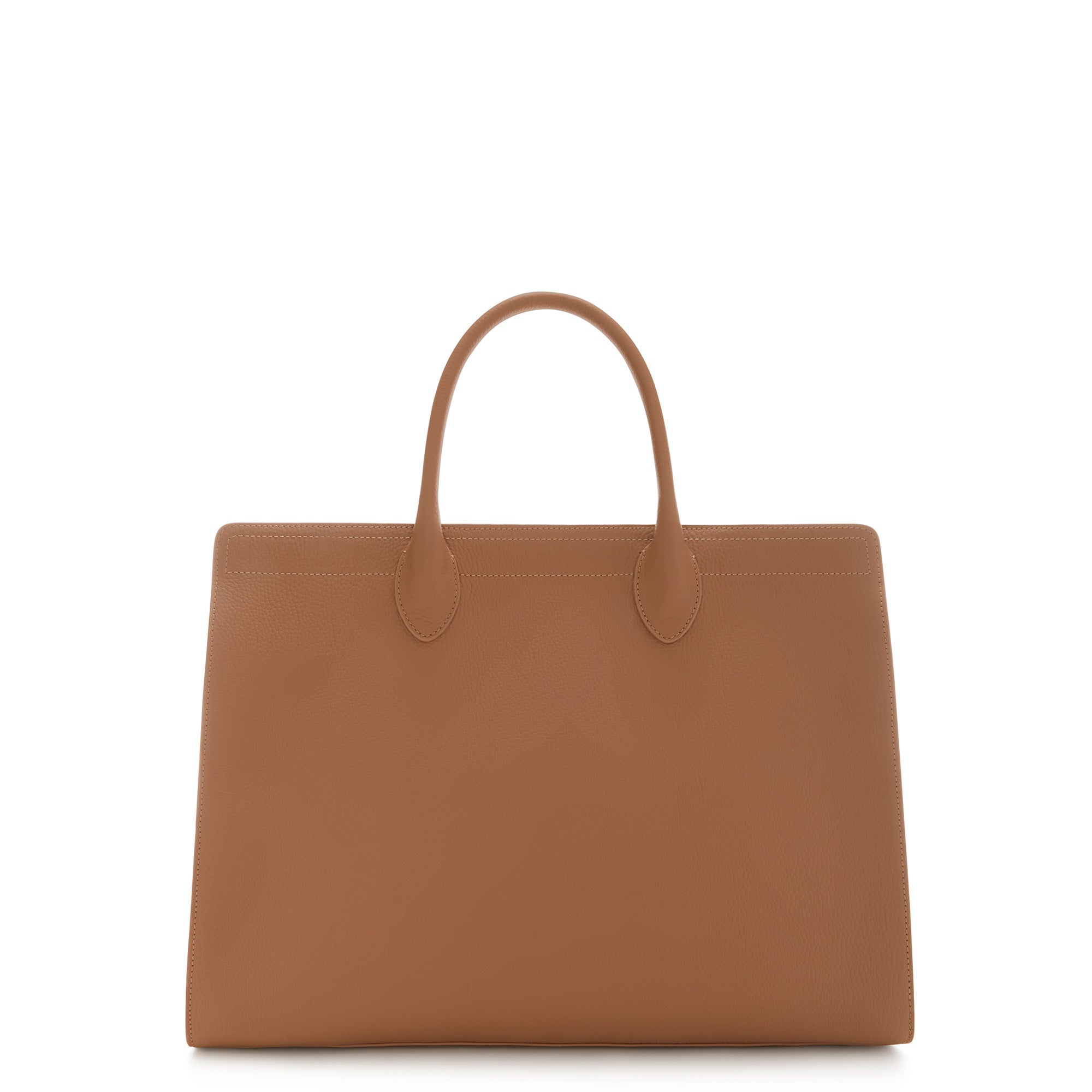 Cadeau d'Isabel camel calfskin leather handbag and wallet set