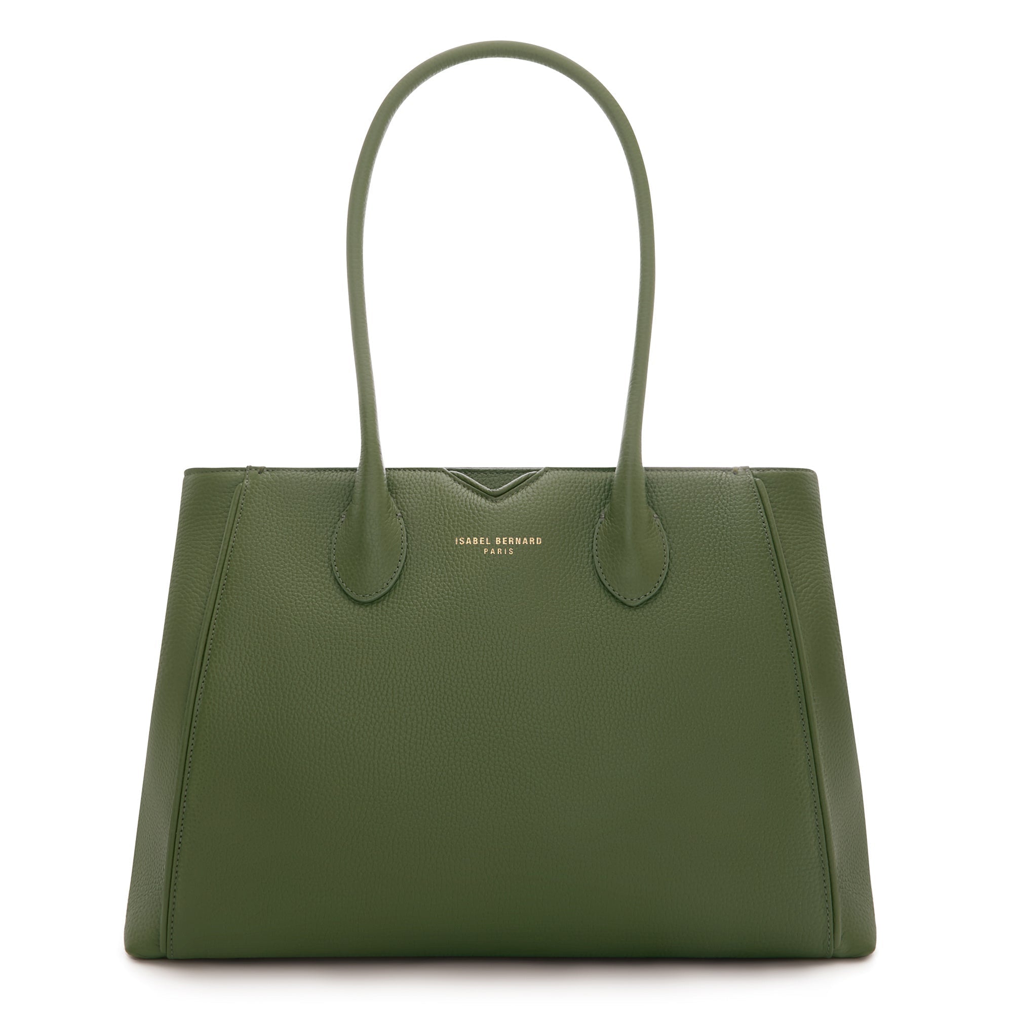 Cadeau d'Isabel green calfskin leather handbag and wallet set