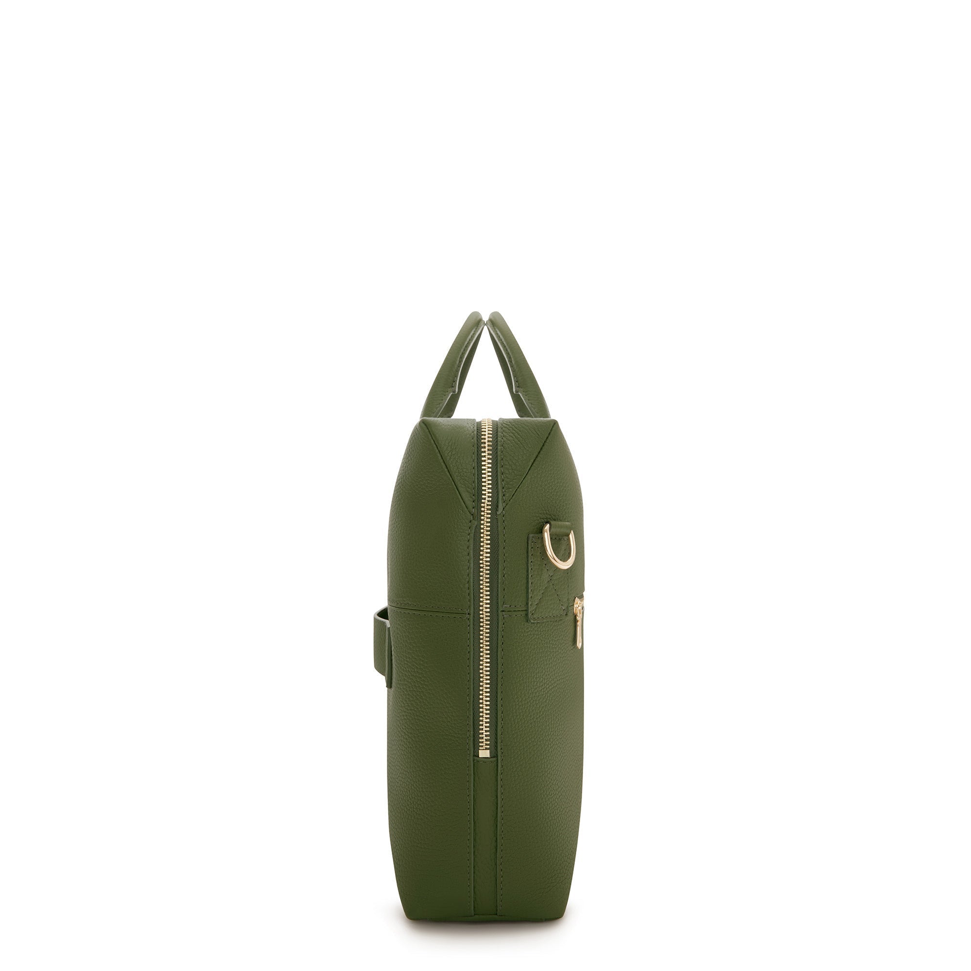 Cadeau d'Isabel green calfskin leather handbag and wallet set
