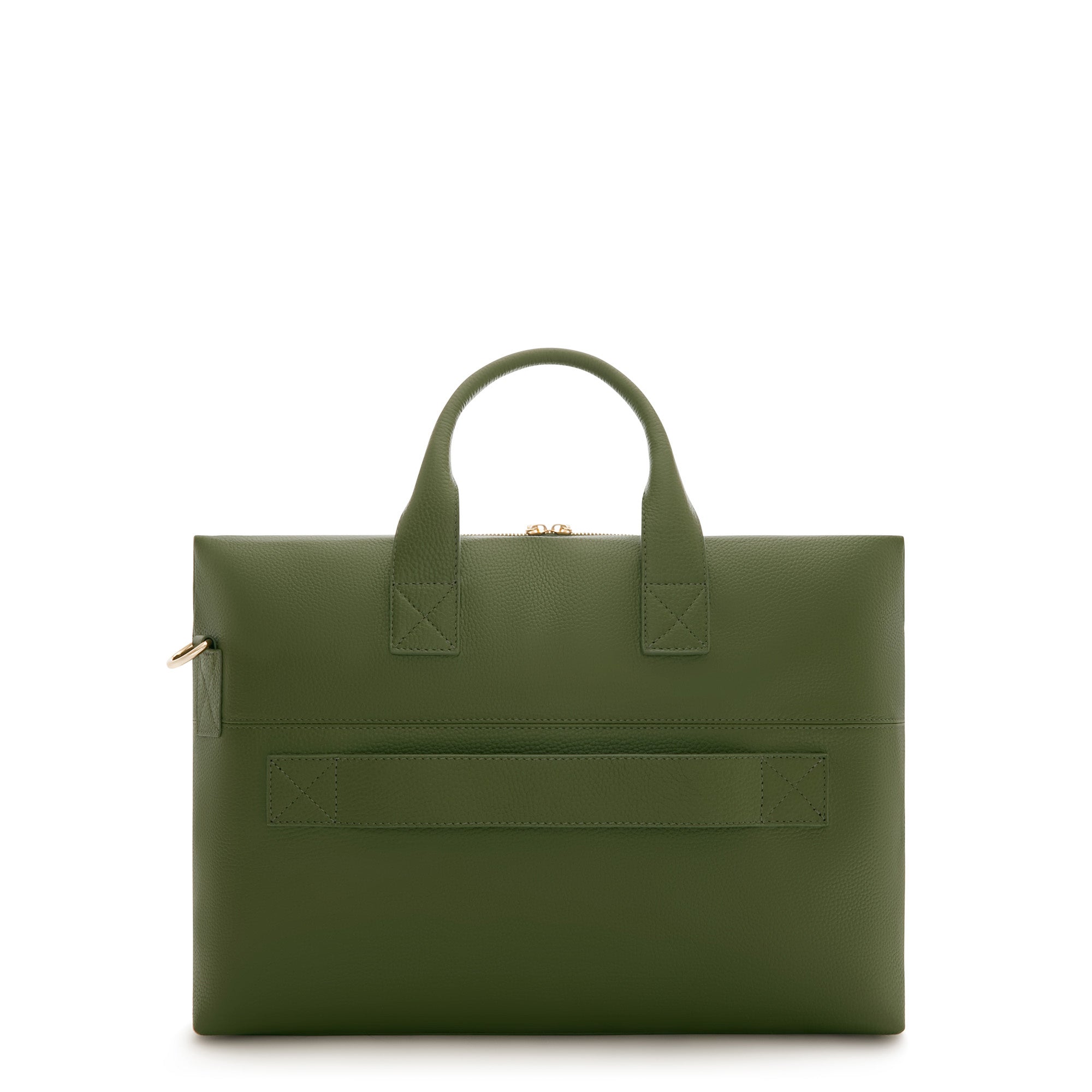 Cadeau d'Isabel green calfskin leather handbag and wallet set