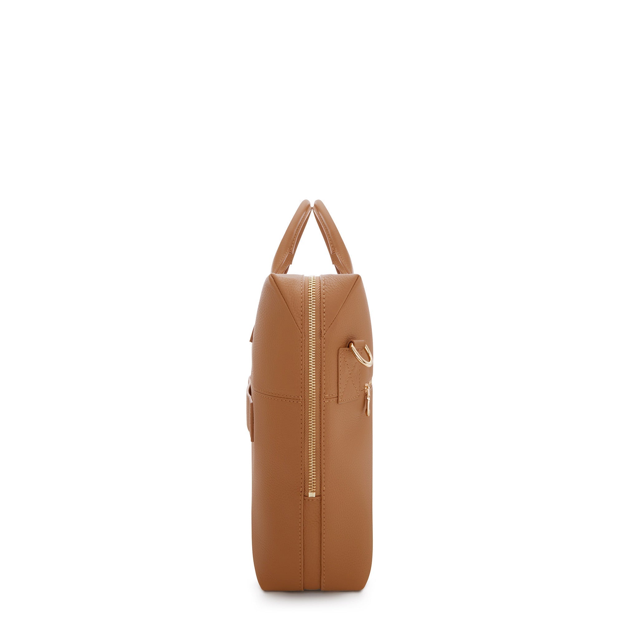 Cadeau d'Isabel camel calfskin leather handbag and wallet set