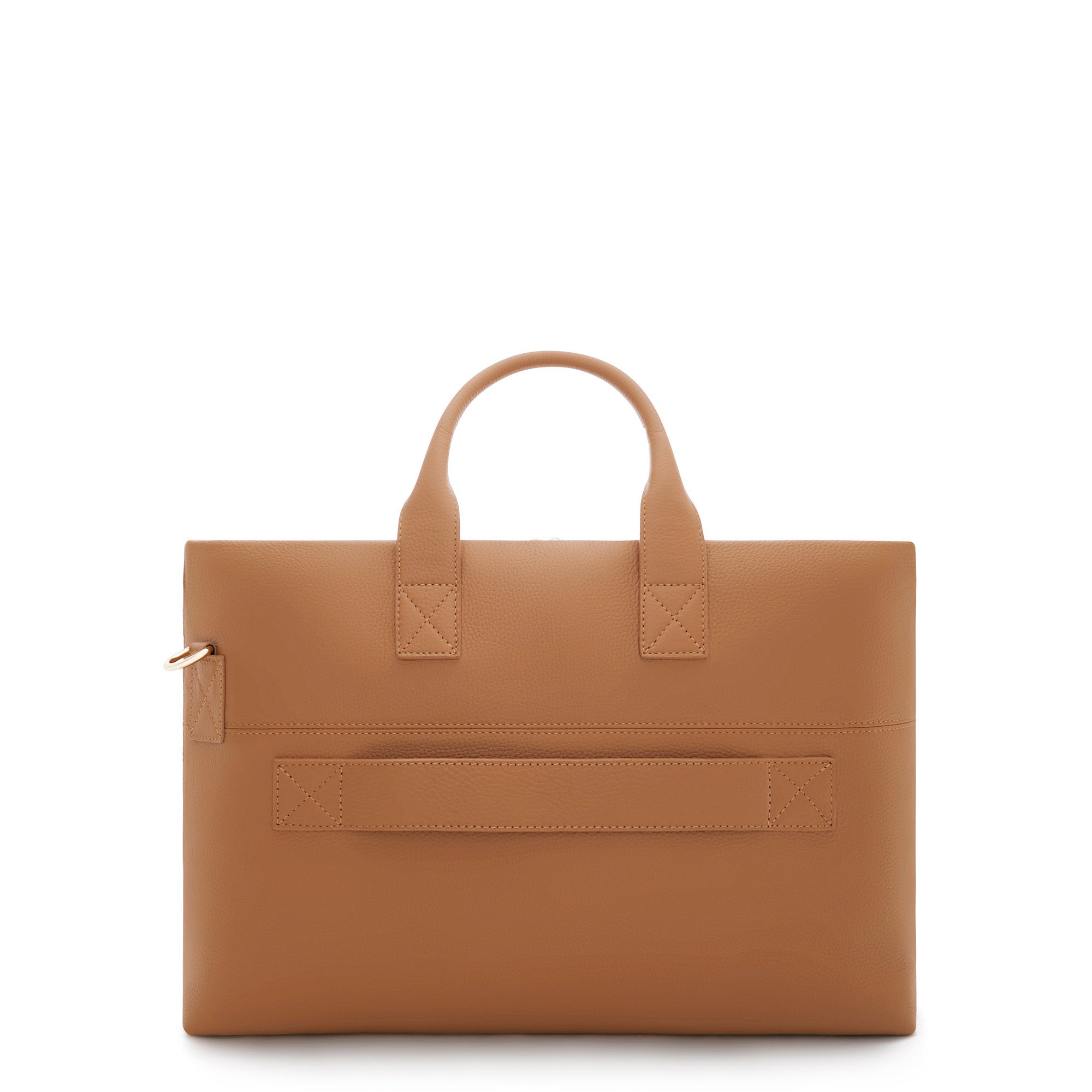 Cadeau d'Isabel camel calfskin leather handbag and wallet set