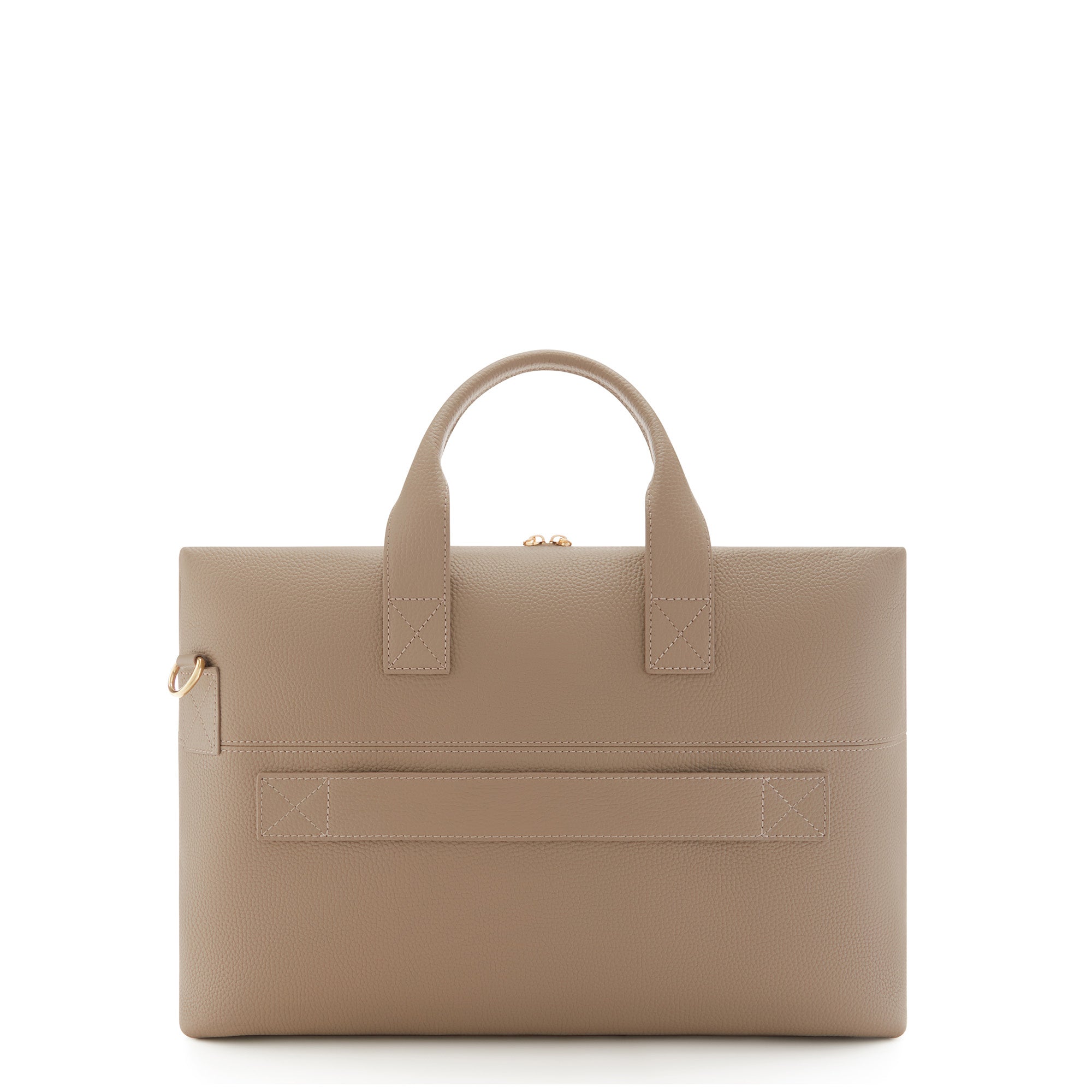 Cadeau d'Isabel taupe calfskin leather handbag and wallet set