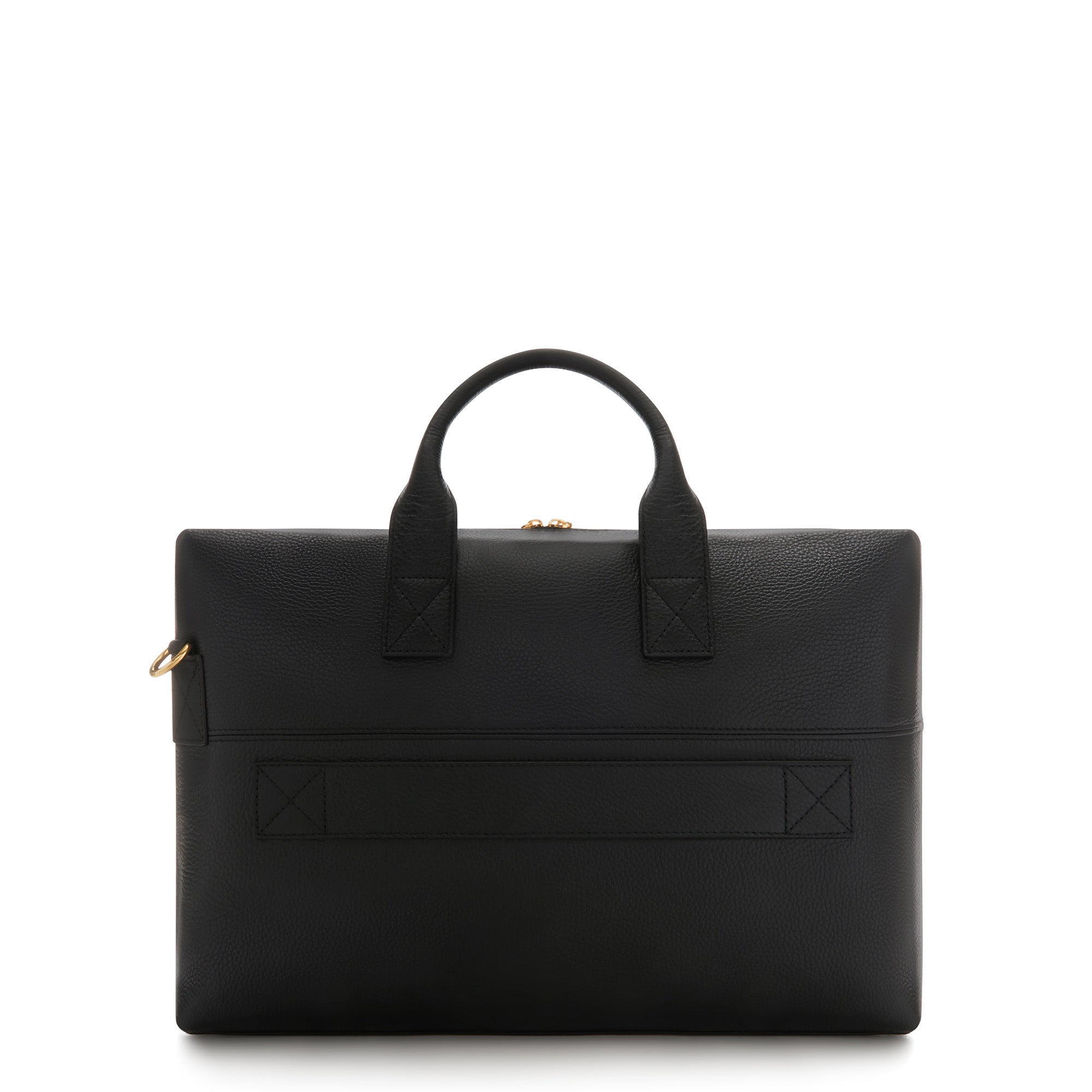 Honoré Anique black calfskin leather handbag with 16.4 inch laptop pocket