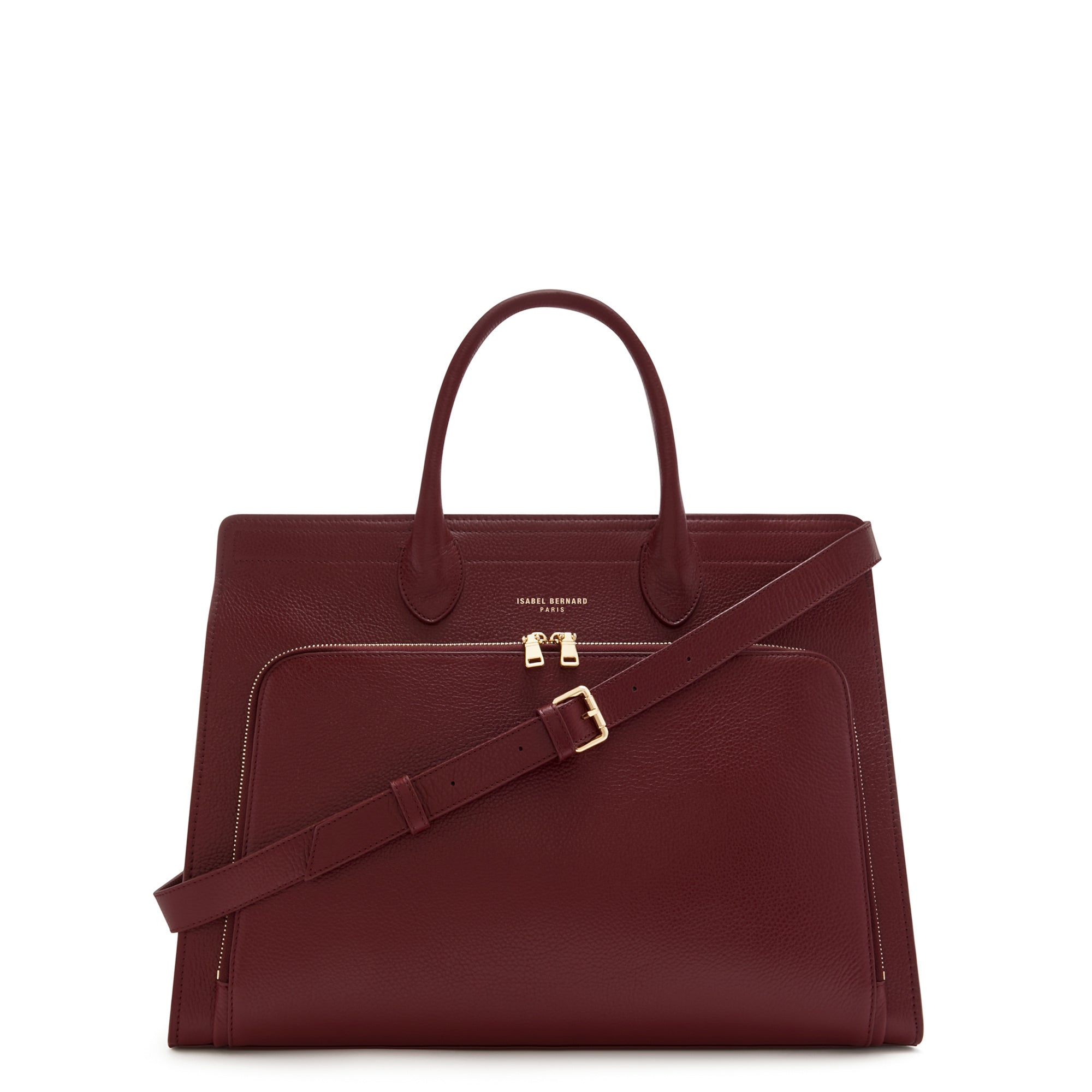 Honoré Nadine red calfskin leather handbag with 16.4 inch laptop pocket