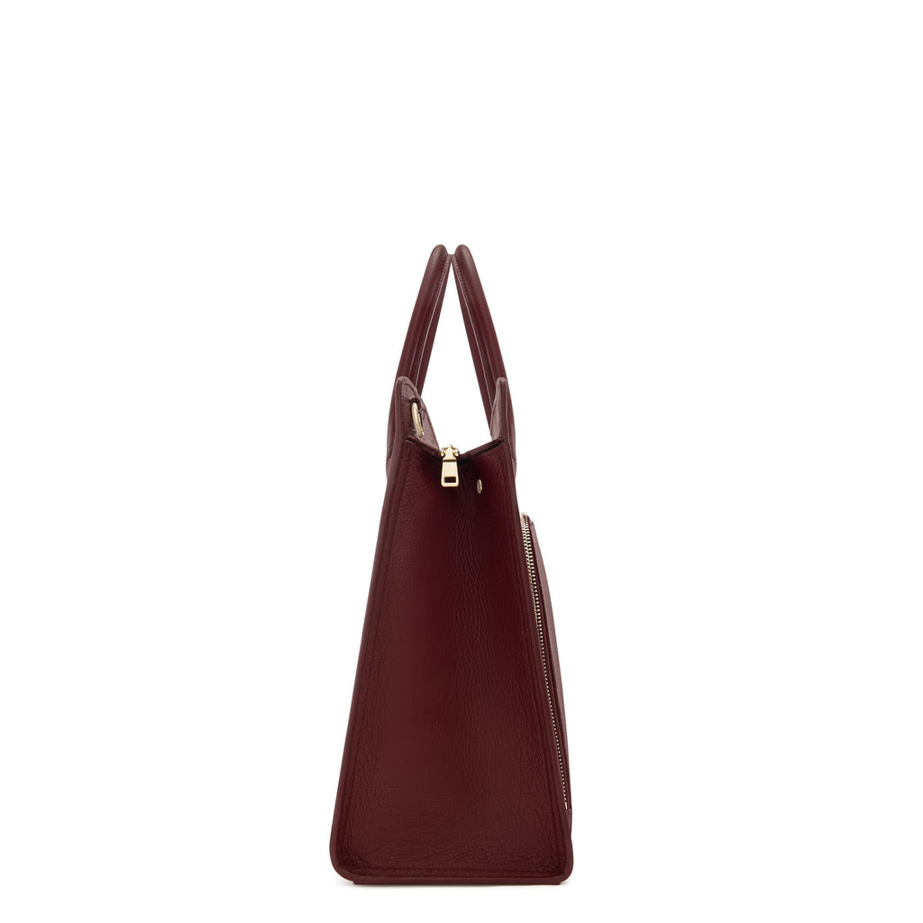 Honoré Nadine red calfskin leather handbag with 16.4 inch laptop pocket