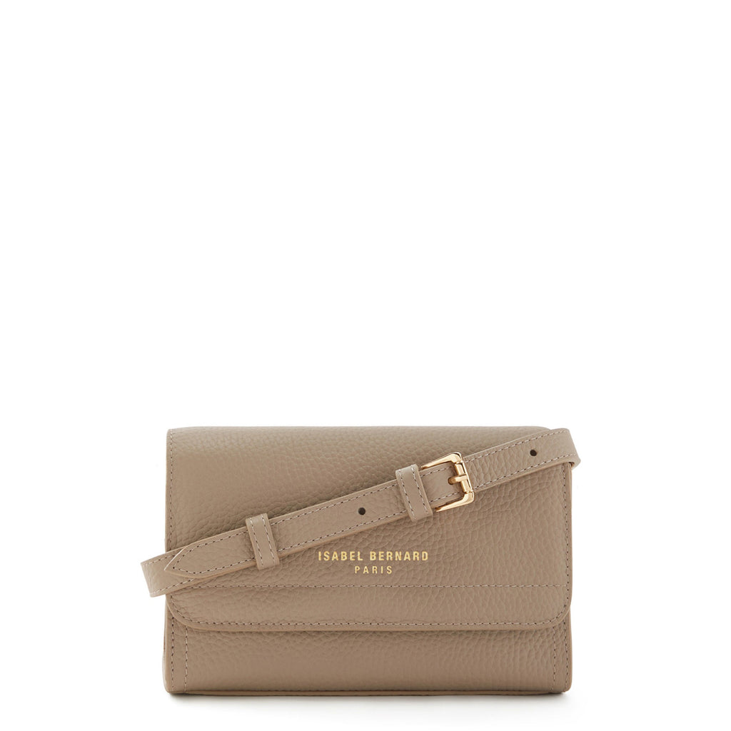 Femme Forte Kim taupe calfskin leather crossbody bag