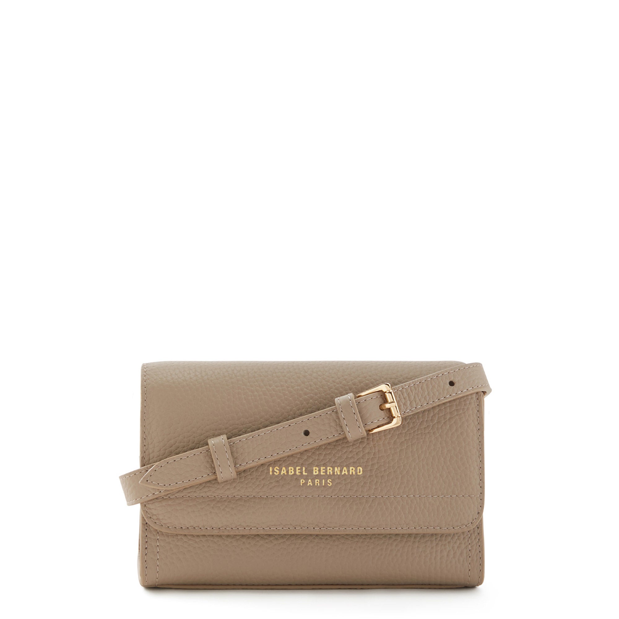 Femme Forte Kim taupe calfskin leather crossbody bag