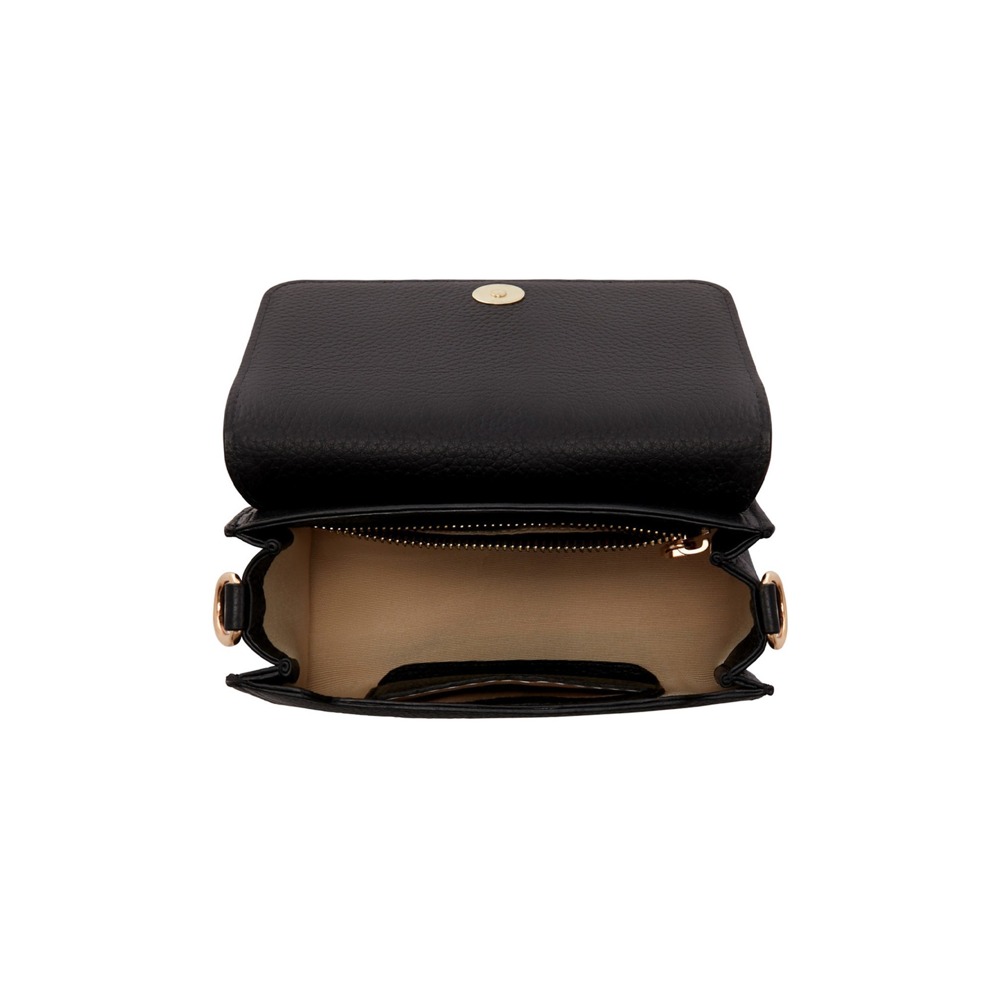 Femme Forte Kim black calfskin leather crossbody bag