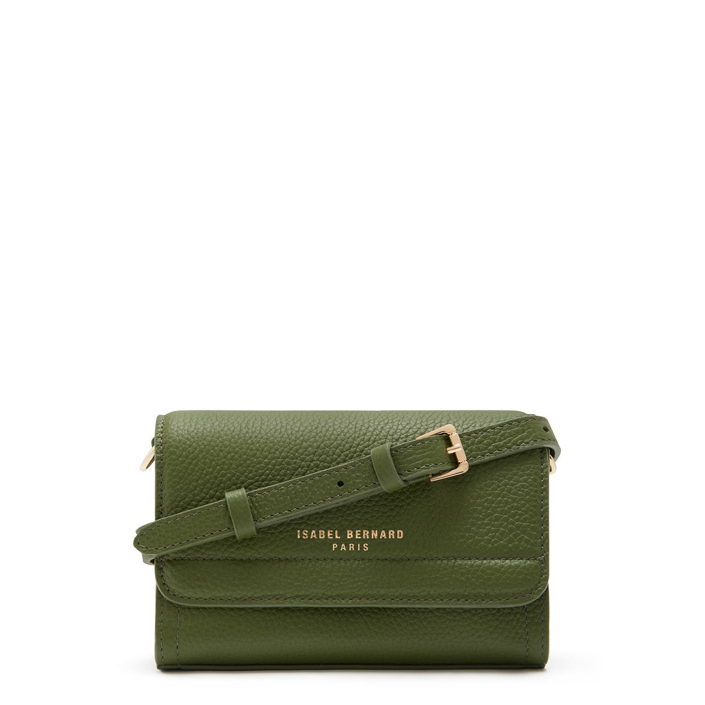 Femme Forte Kim green calfskin leather crossbody bag