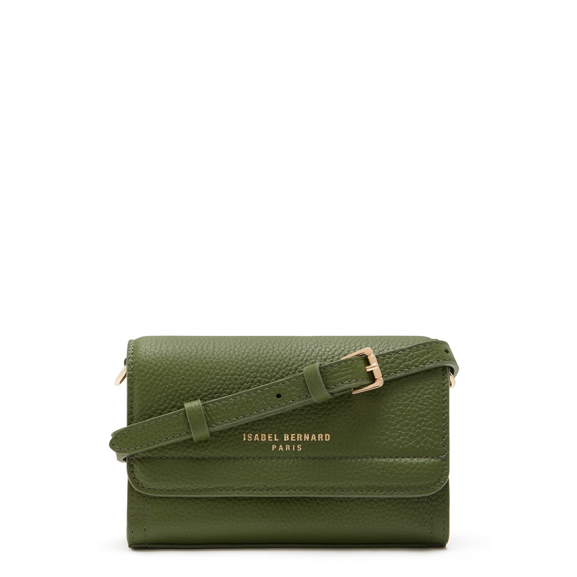 Femme Forte Kim green calfskin leather crossbody bag