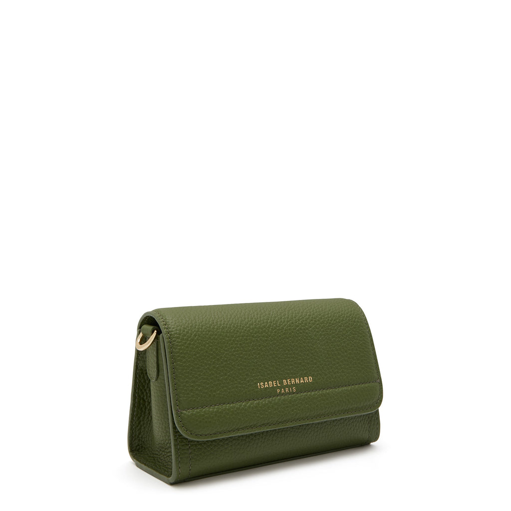 Femme Forte Kim green calfskin leather crossbody bag