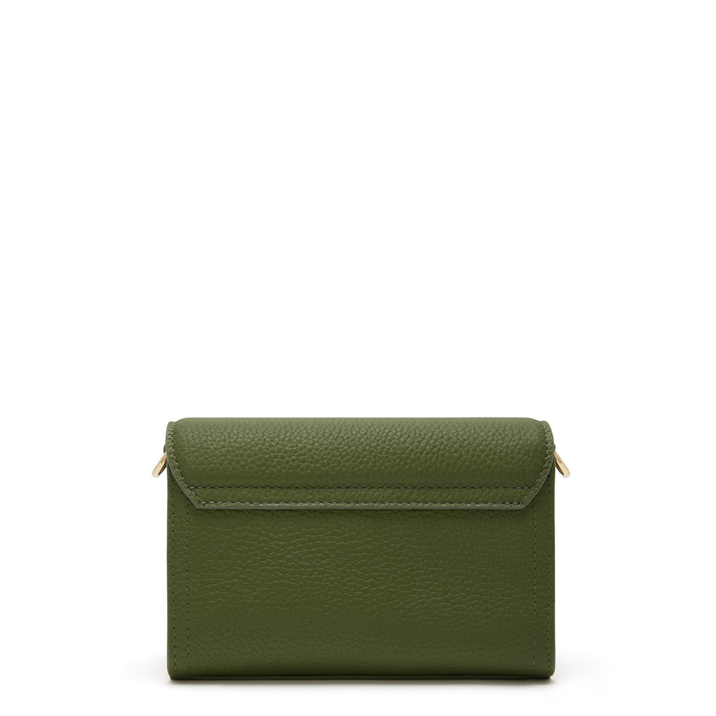 Femme Forte Kim green calfskin leather crossbody bag