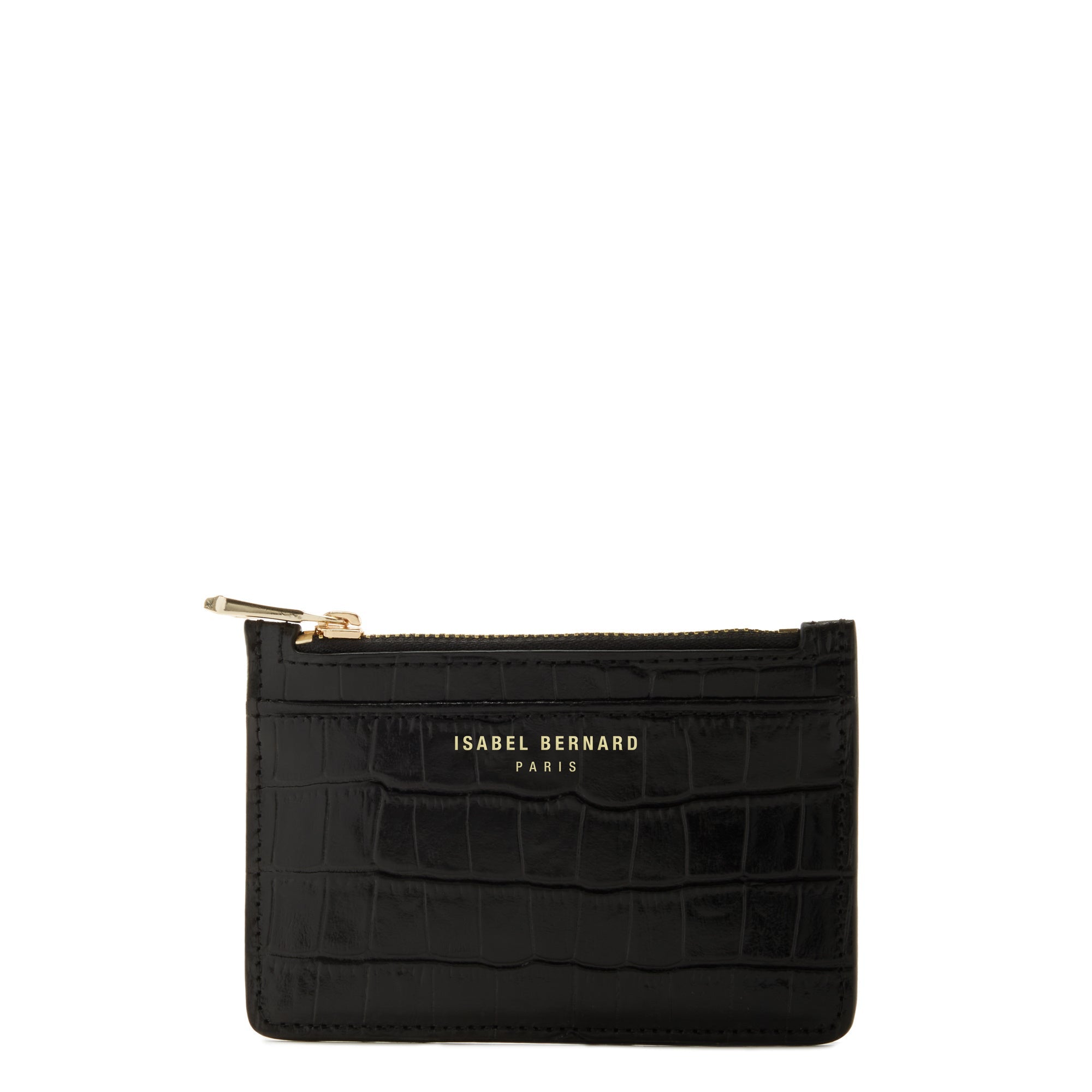 Cadeau d'Isabel croco black calfskin leather shopper & cardholder set