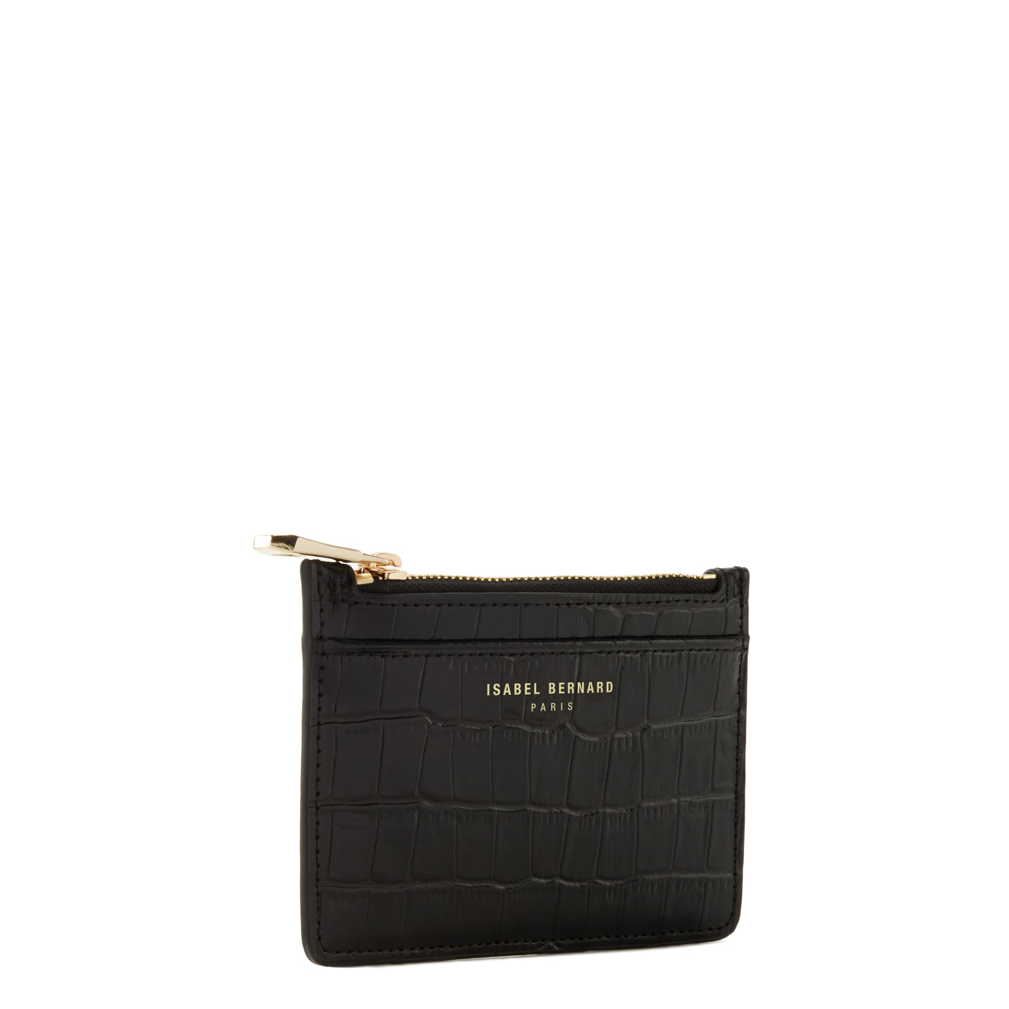 Cadeau d'Isabel croco black calfskin leather shopper & cardholder set