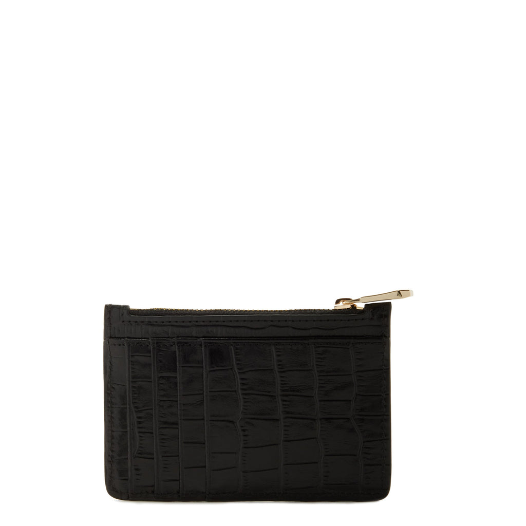Cadeau d'Isabel croco black calfskin leather shopper & cardholder set