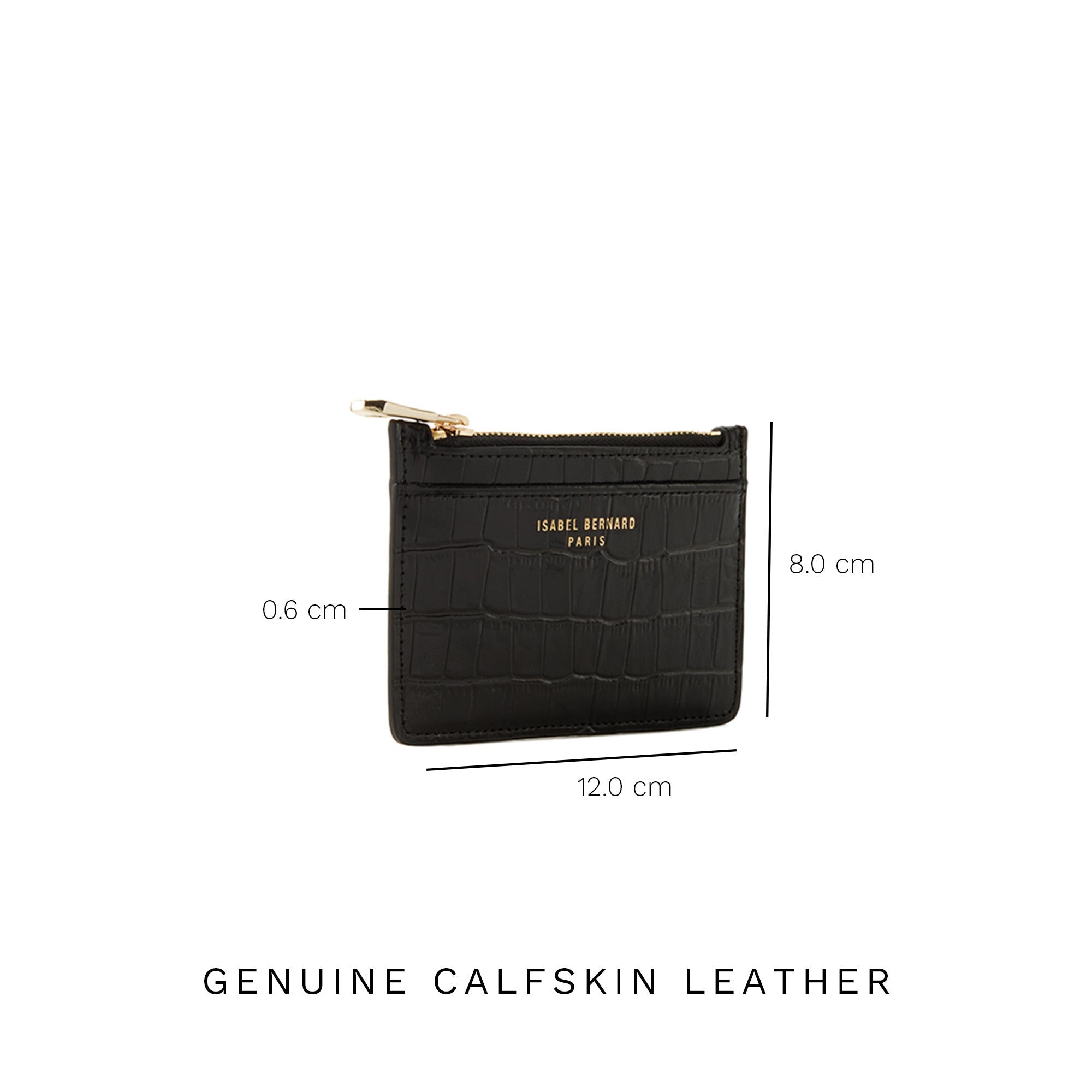 Cadeau d'Isabel croco black calfskin leather shopper & cardholder set