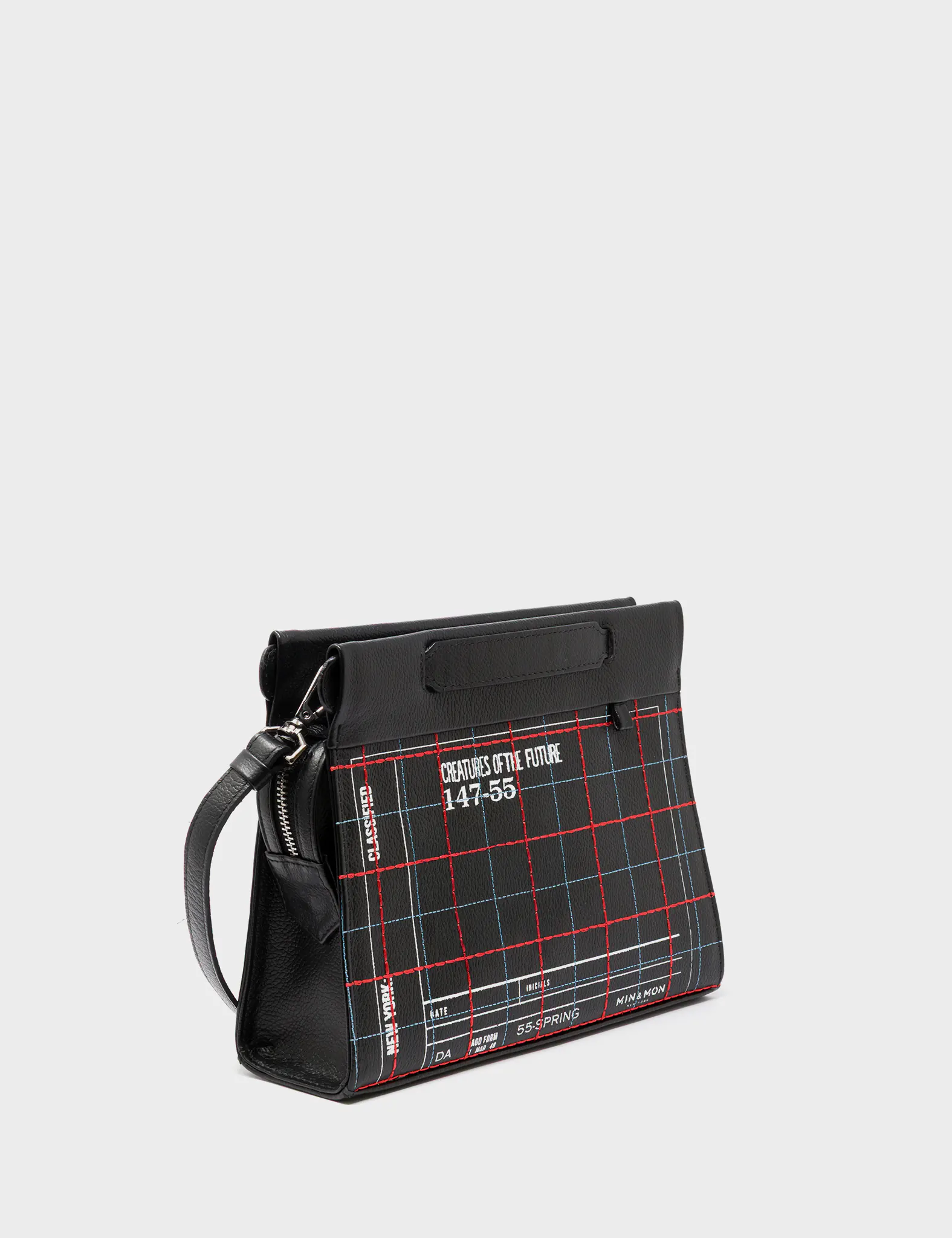 Vali Small Crossbody Black Leather Bag - Lovestitch Design