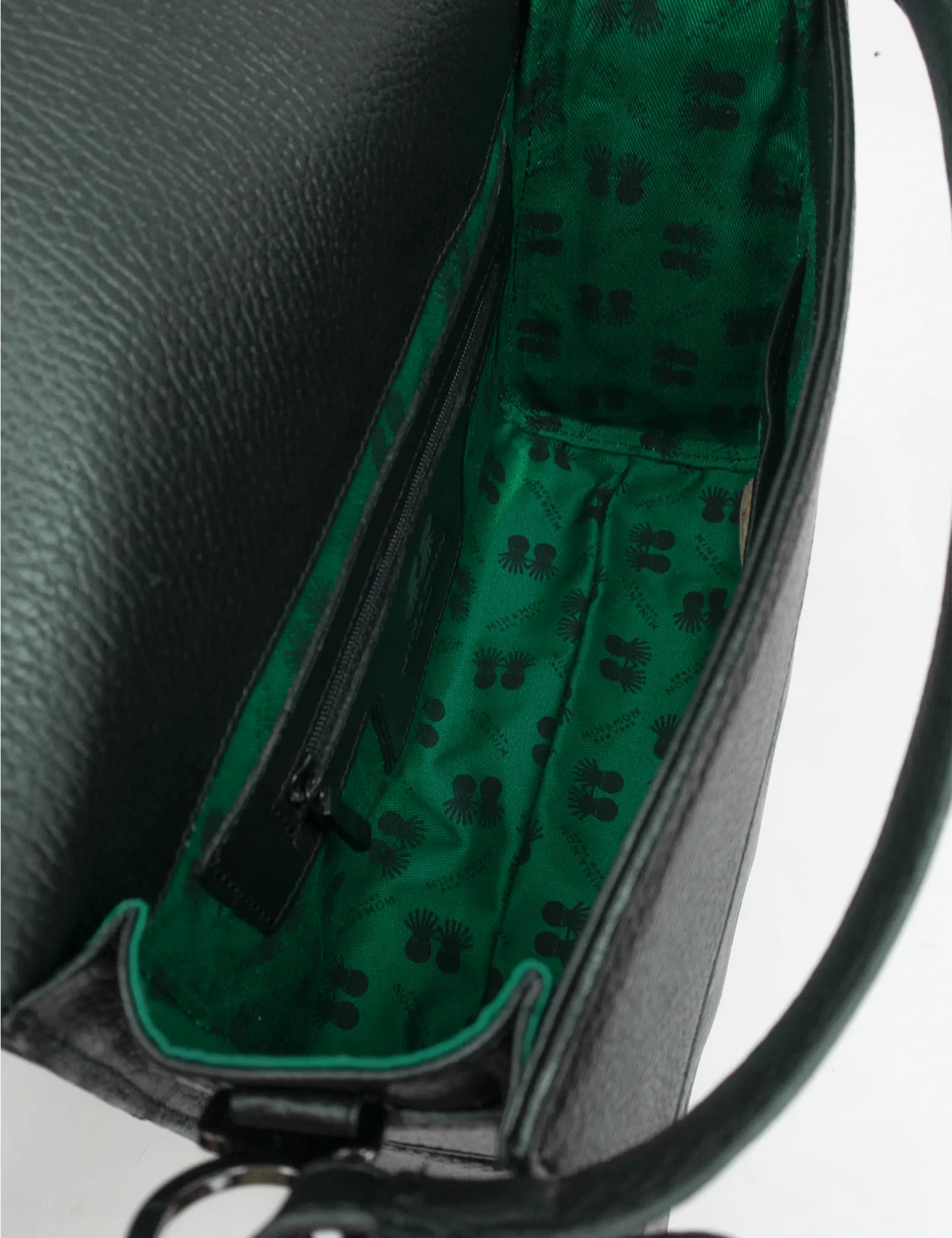 Anastasio Medium Crossbody Handbag Black Leather - All Over Eyes Embroidery
